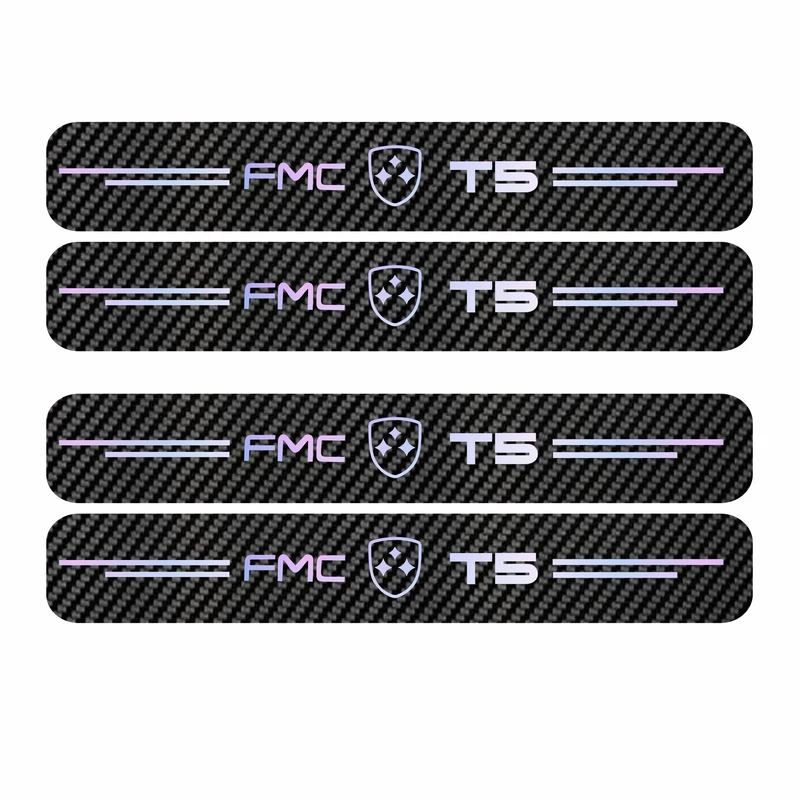 برچسب پارکابی خودرو سولگی مدل کربن هفت رنگ کد J76 مناسب برای اف ام سی تی 5 بسته 4 عددی