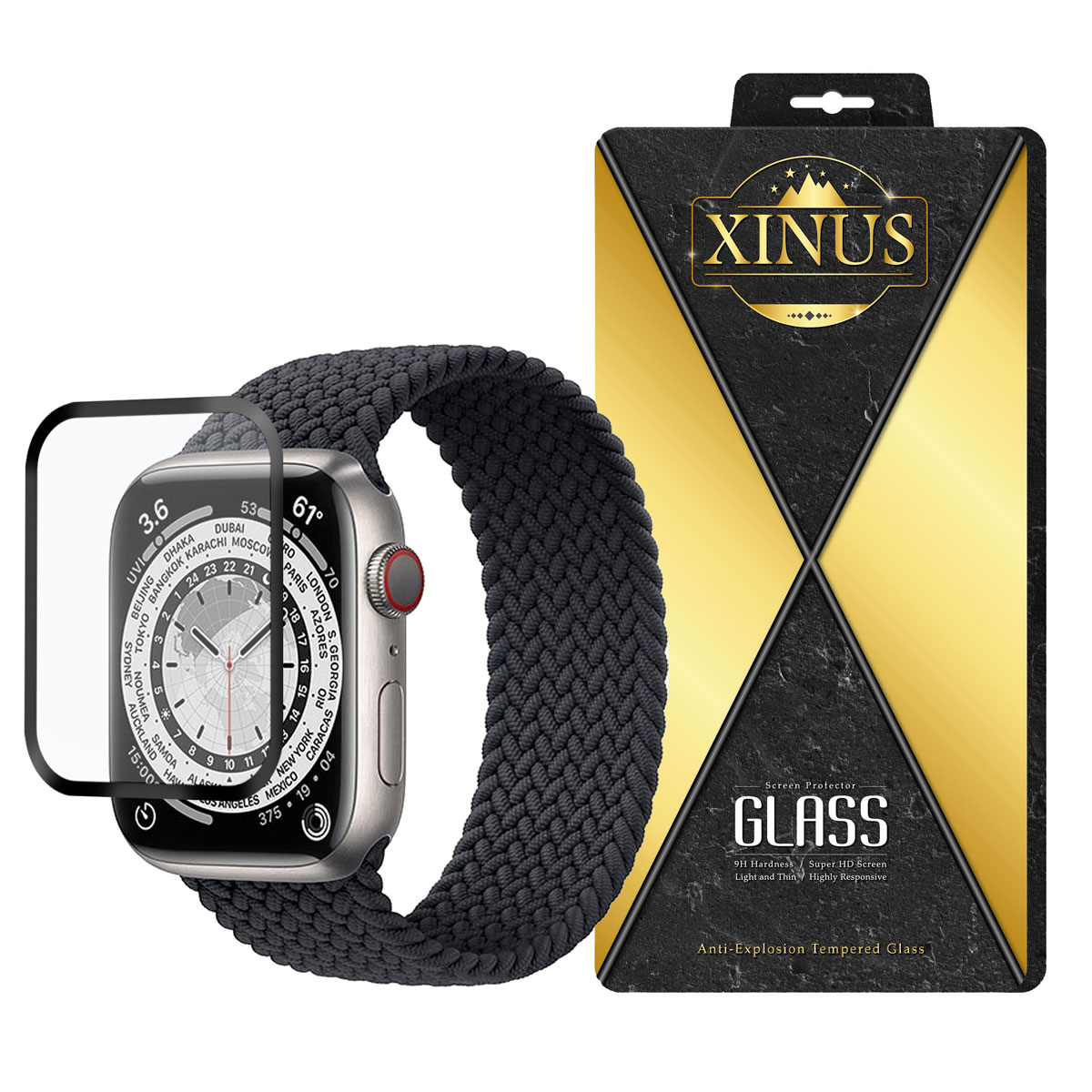 محافظ صفحه نمایش ژینوس مدل FGX مناسب برای ساعت هوشمند اپل Watch Edition Series 7 41mm