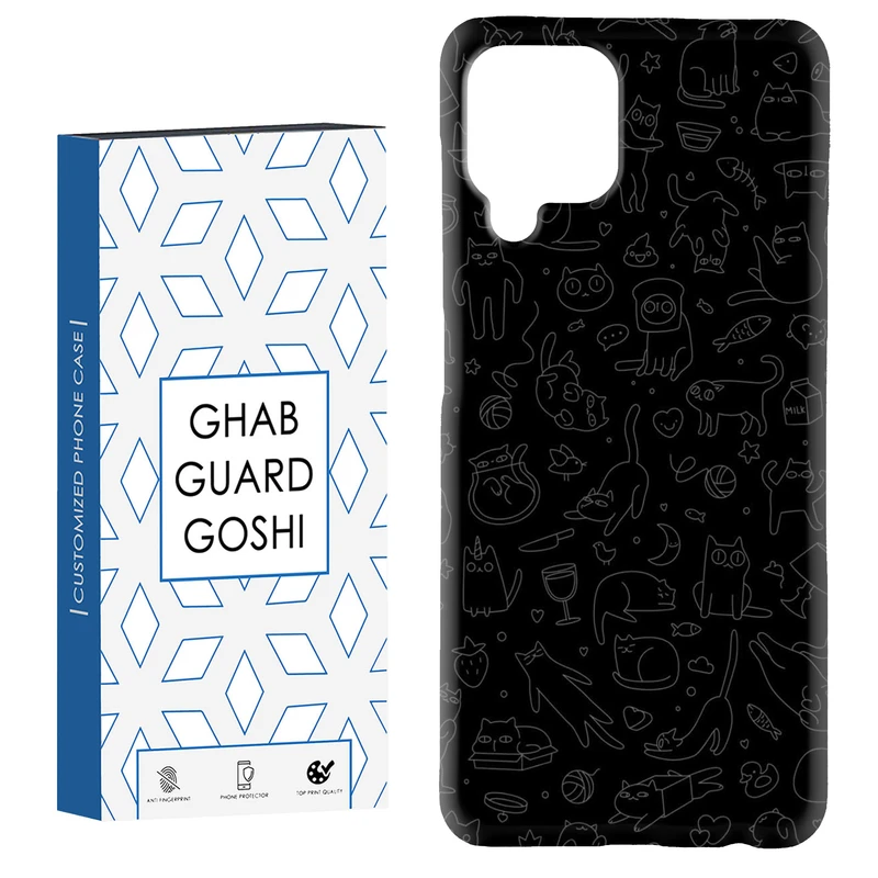 کاور قاب گارد گوشی طرح گربه مینیمال کد Dimo-817 مناسب برای گوشی موبایل سامسونگ Galaxy A12 / Galaxy M12