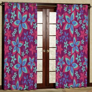   پرده مدل گل دار مخمل پانچی کد 2170 سایز 140x280 سانتی متر