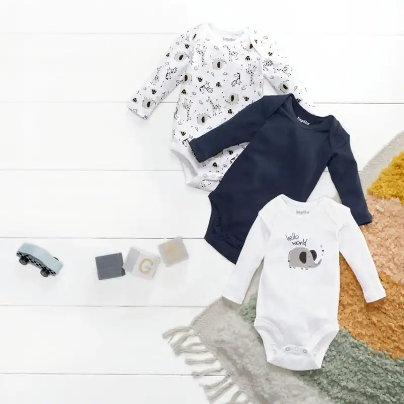 بادی آستین بلند نوزادی لوپیلو مدل Alisa مجموعه سه عددی