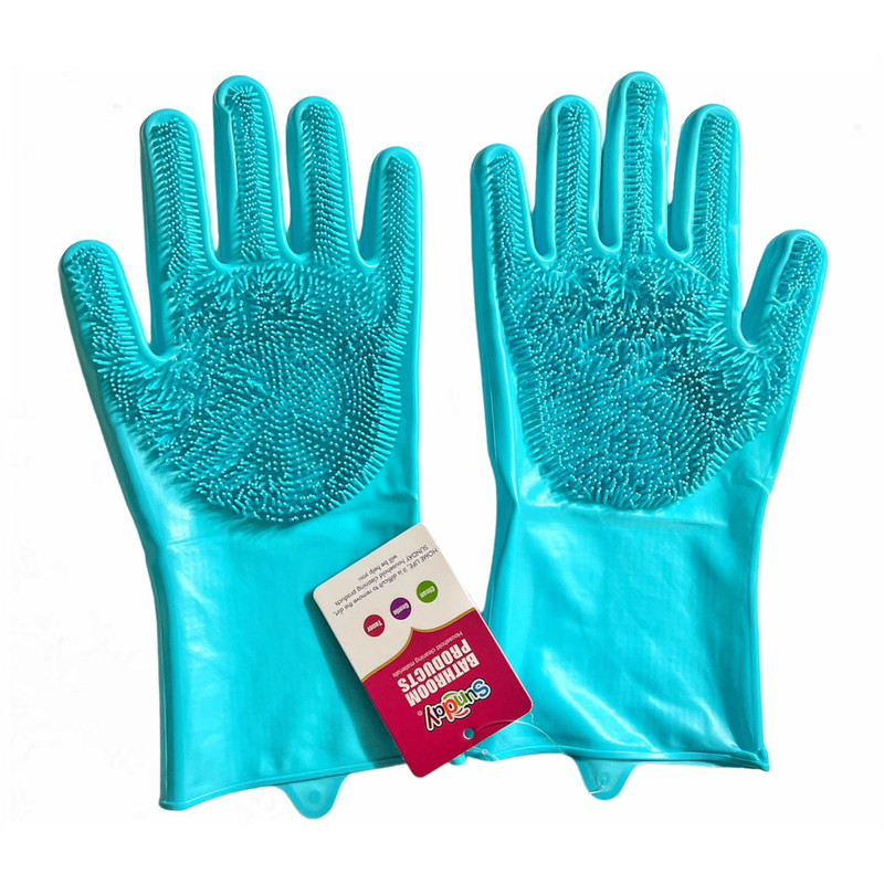 دستکش نظافت سان دی مدل سیلیکونی پرزدار کد 260