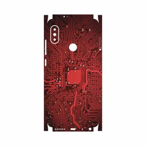 MAHOOT Red Printed Circuit Board-FullSkin Cover Sticker for Xiaomi Redmi Note 5 Pro