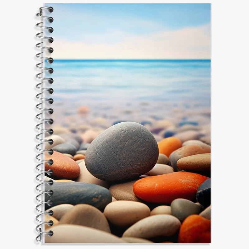 دفتر زبان 50 برگ خندالو مدل دو خط طرح ساحل دریا کد F2662