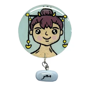 مگنت مدل رزینی طرح ماه تولد مهر کد 07