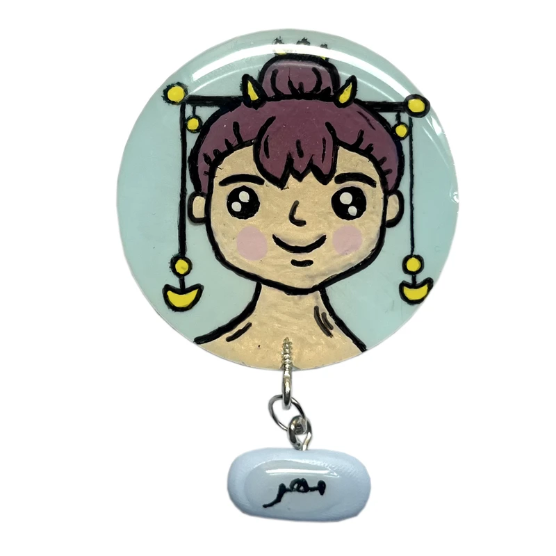 مگنت مدل رزینی طرح ماه تولد مهر کد 07