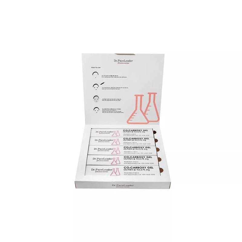ژل کربوکسی دکتر پیس لیدر مدل CO2 حجم 25 میلی لیتر  مجموعه 5 عددی