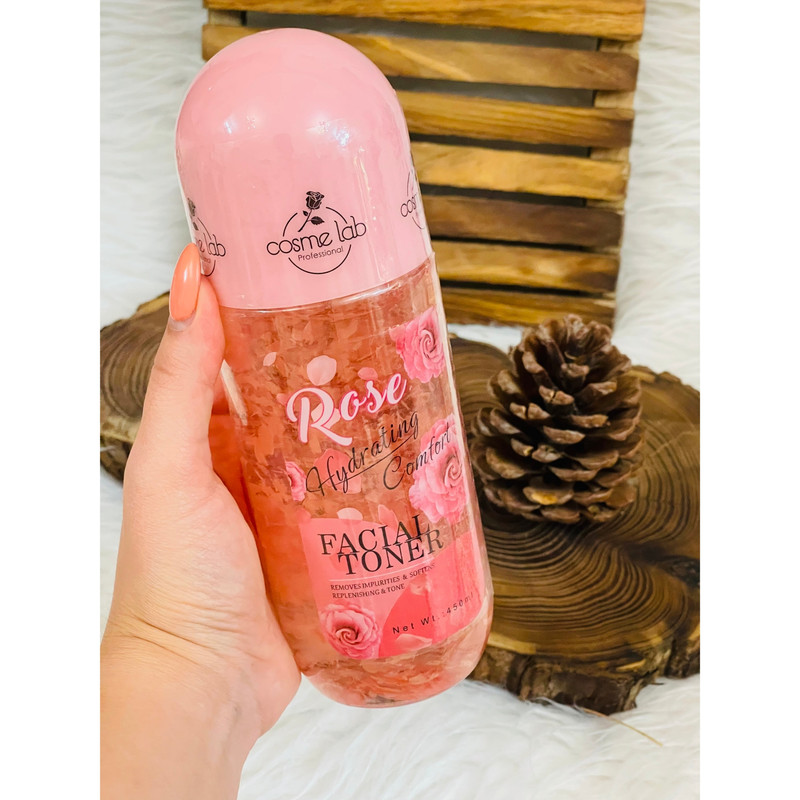 تونر پاک کننده صورت کازملب مدل rose حجم 450 میلی لیتر