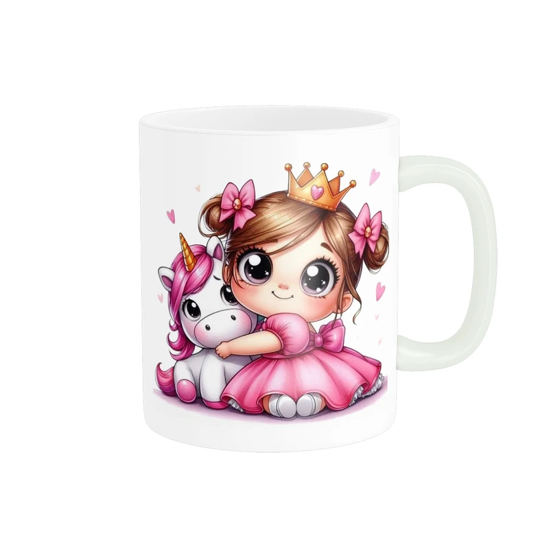 ماگ پاد آفرین مدل فانتزی طرح دختر کیوت و ناز کد p9485