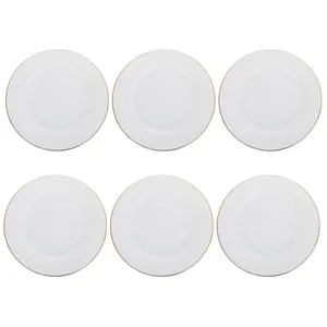 بشقاب چینی زرین ایران مدل دسر خوری 16 ایتالیا زرین درجه یک بسته شش عددی	