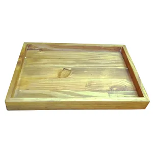 سینی چوبی مدل لبه دار روشن