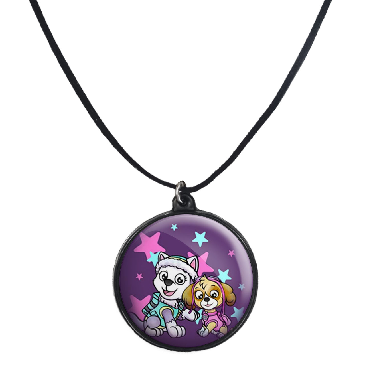 گردنبند پرمانه طرح سگ های نگهبان کد pmb.469 مدل دو طرفه