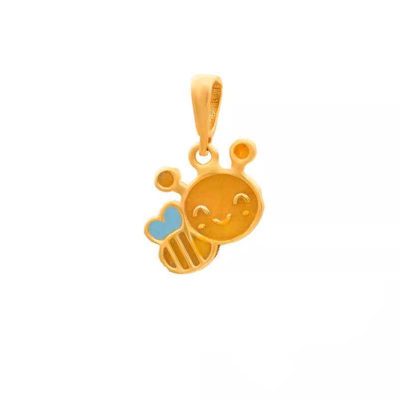 آویز گردنبند طلا 18 عیار دخترانه گالری روبی مدل زنبور