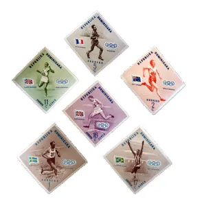 تمبر یادگاری طرح ورزشی مدل دو و میدانی کد Z-181 مجموعه 6 عددی