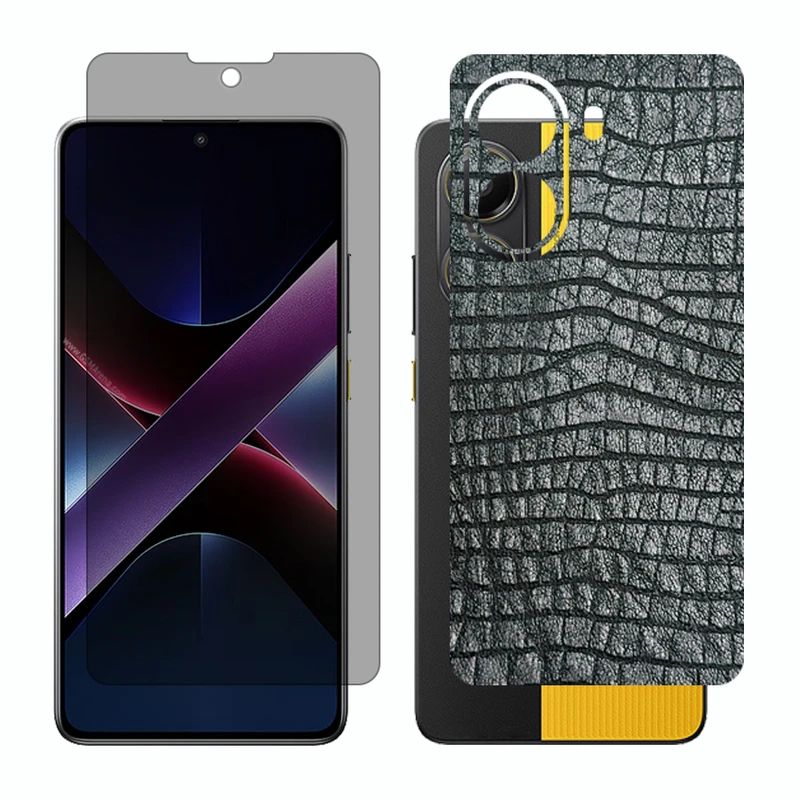 محافظ صفحه نمایش حریم شخصی گلس مدل Together مناسب برای گوشی موبایل شیائومی Poco X7 Pro به همراه برچسب پوششی پشت گوشی