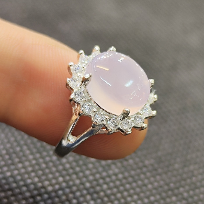 انگشتر نقره زنانه مدل سنگ عقیق یمانی کبود کد 123