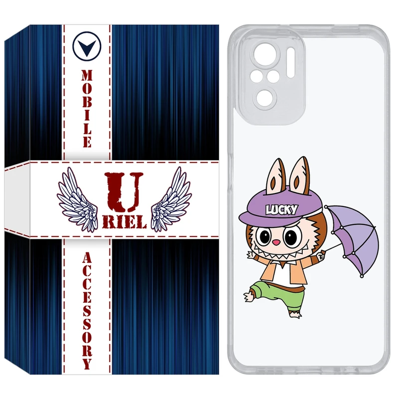 کاور یوریل قاب مدل Clear کد 125 طرح لبوبو Labubu مناسب برای گوشی موبایل شیائومی Redmi Note 10 4G / Note 10S / Poco M5s