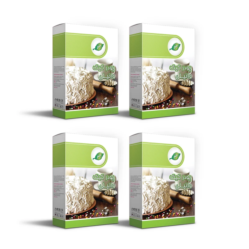 پودر کیک وانیل جمع - 500 گرم بسته 4 عددی