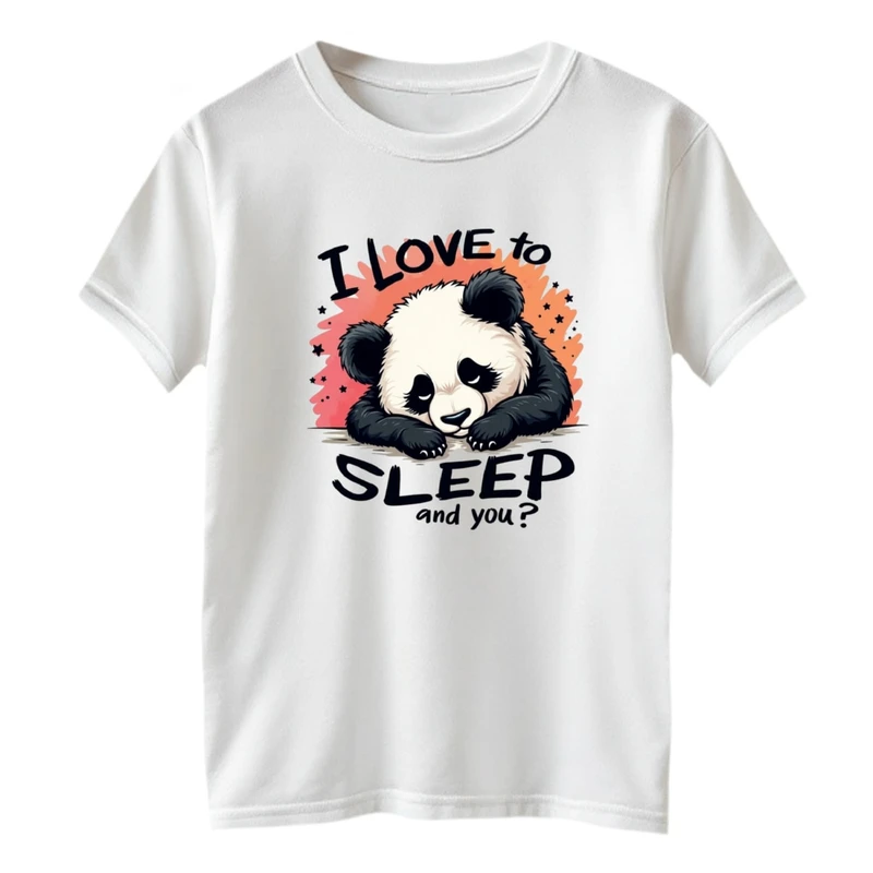 تی شرت آستین کوتاه بچگانه مدل پاندا خوابالو