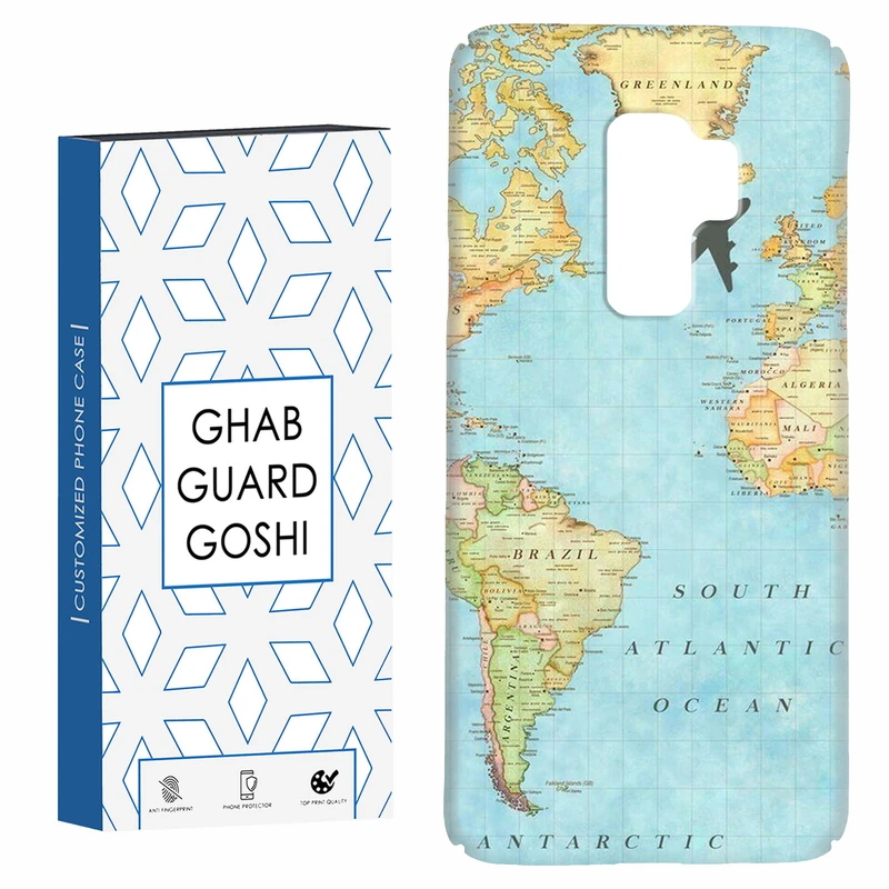 کاور قاب گارد گوشی طرح نقشه جهان کد Dimo-057 مناسب برای گوشی موبایل سامسونگ Galaxy S9 plus