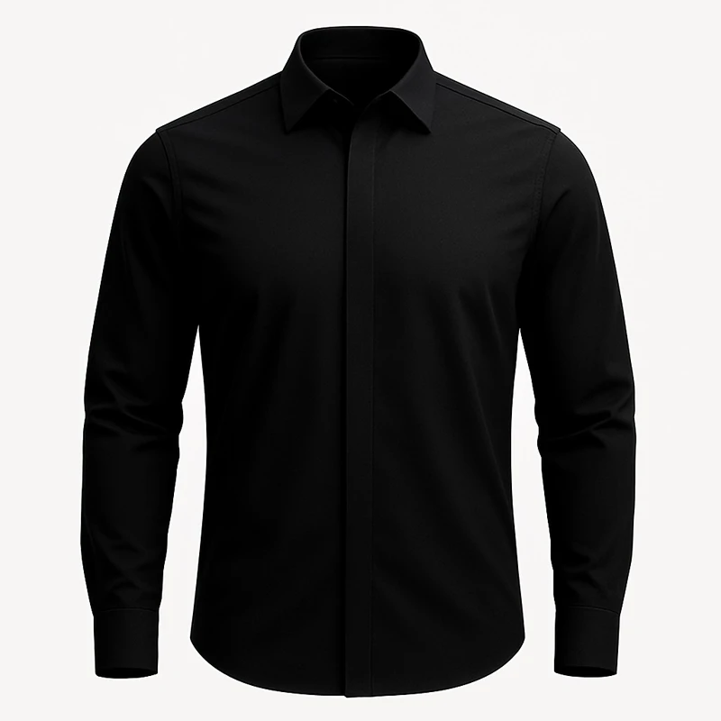 پیراهن آستین بلند یقه برگردان مردانه ابراف مدل ارتاک