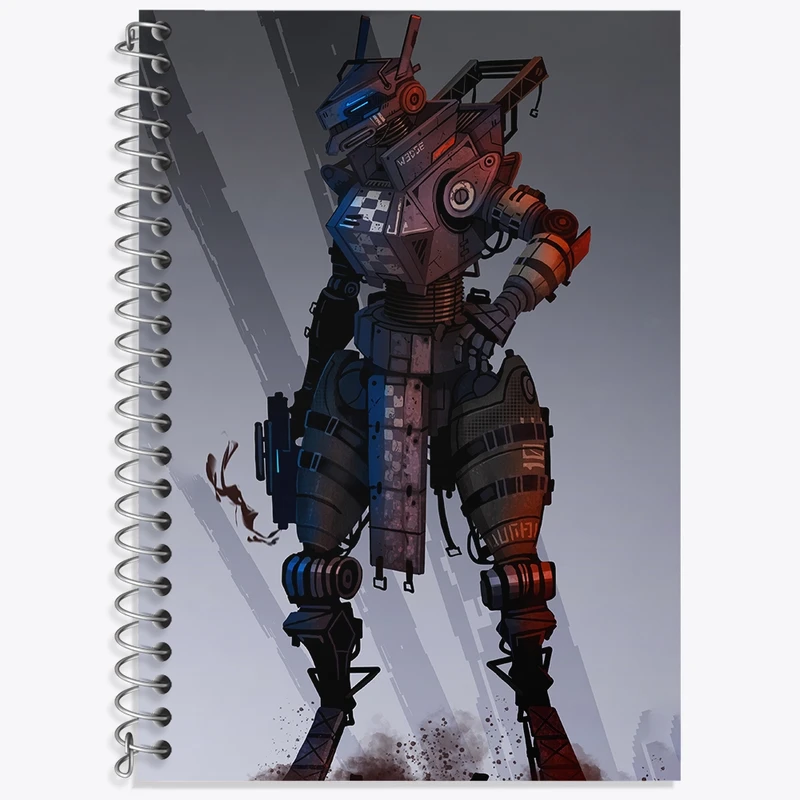 دفتر زبان 50 برگ خندالو مدل دو خط طرح بازی تایتان فال (Titanfall) کد 32600