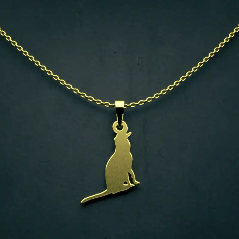 گردنبند طلا 18 عیار زنانه مدوپد مدل سگ کد J3-1-1059