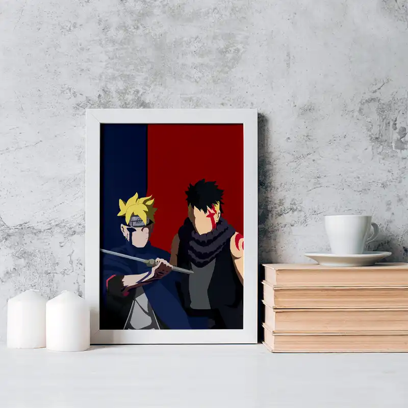 تابلو خندالو مدل بوروتو اوزوماکی و کاواراگی انیمه بوروتو کد 15738