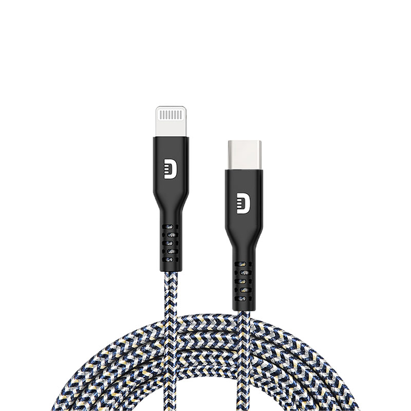 کابل تبدیل USB C به لایتنینگ زندیور مدل SuperCord Kevlar طول 1 متر