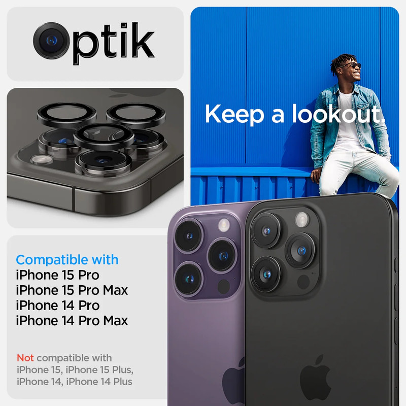 محافظ لنز دوربین بادیگارد مدل رینگی مناسب برای گوشی موبایل اپل iPhone 15 Pro / 15 Pro Max