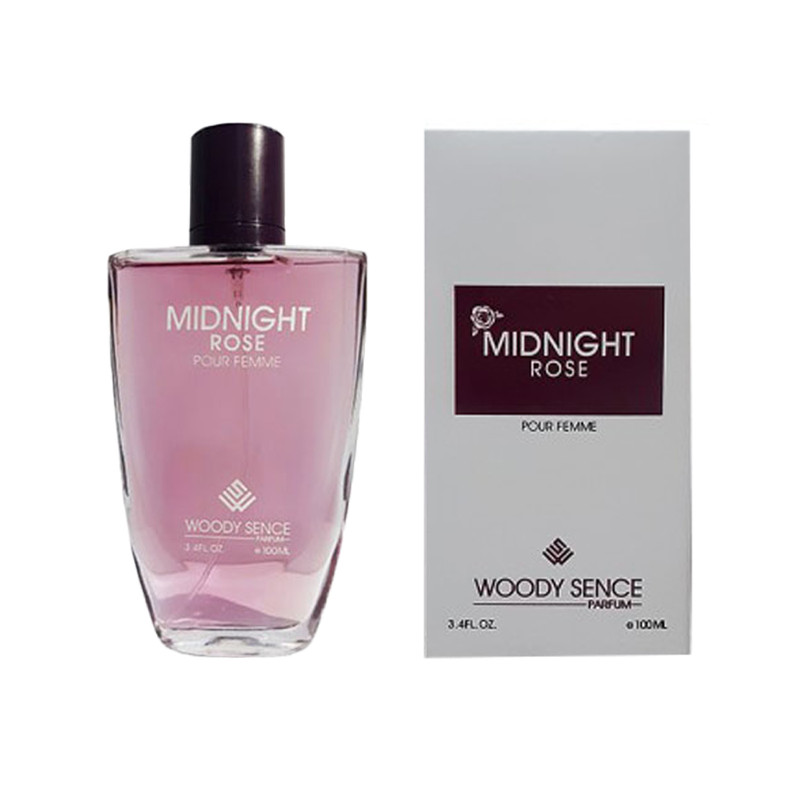  ادوپرفیوم زنانه وودی سنس مدل MIDNIGHT ROSE با رایحه شیرین حجم 100 میلی‌لیتر