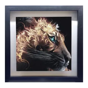 تابلو کاشی طرح شیر آتشین مدل QM 1002