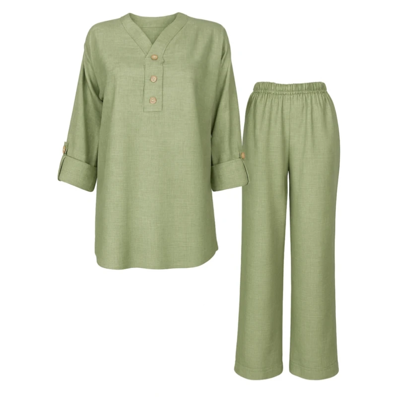 عکس شماره 12 : مانتو و شلوار زنانه مدل ارغوان کد ۸۷۸۶