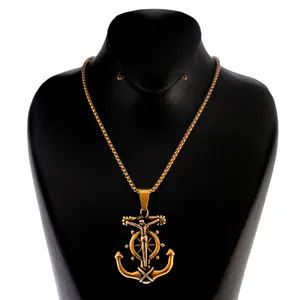 گردنبند مردانه مدل لنگر کد tdmr147