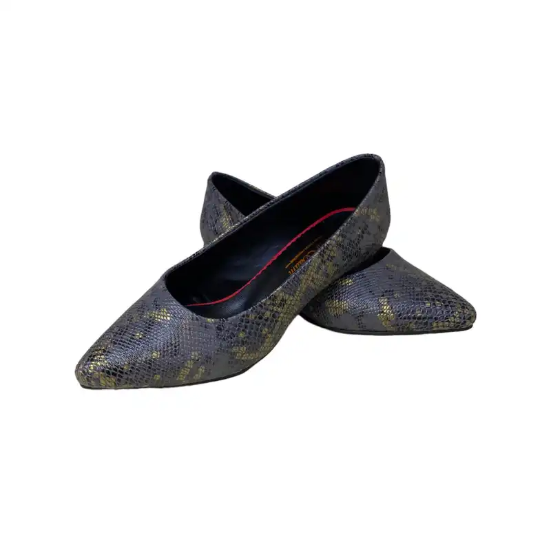 کفش زنانه مدل پیتون بیاله رنگ طوسی