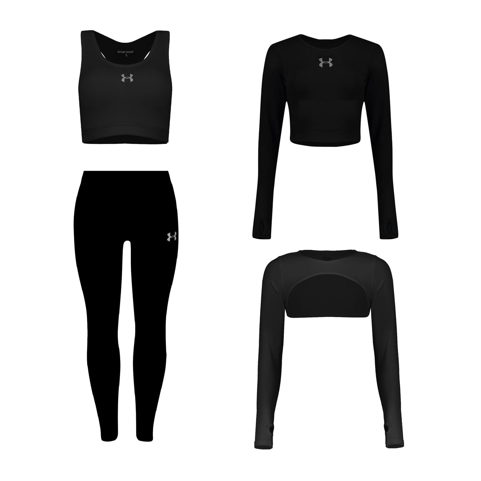 ست 4 تکه لباس ورزشی زنانه مدل 4101-1801-63-70 -  - 1