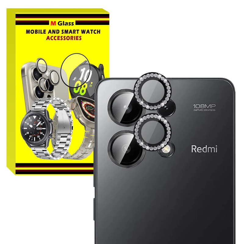 محافظ لنز دوربین رینگی ام‌گلس مدل Ring-Diamond-MG مناسب برای گوشی موبایل شیائومی Redmi Note 13 4G