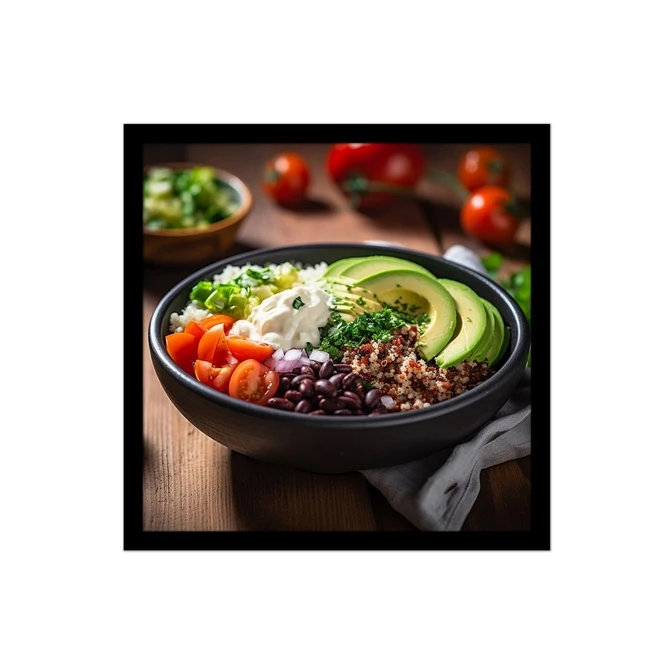 تابلو نوری بکلیت طرح رستوران و کافه غذای رژیمی مدل B-MID-15987