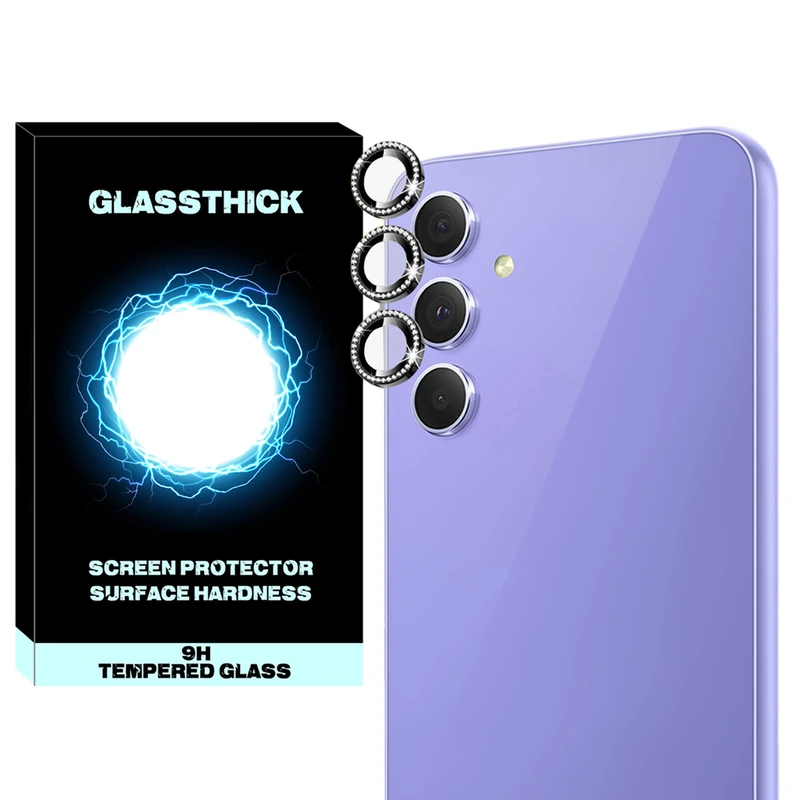 محافظ لنز دوربین  گلستیک مدل Ring Metal Diamond مناسب برای گوشی موبایل سامسونگ Galaxy A34 5G