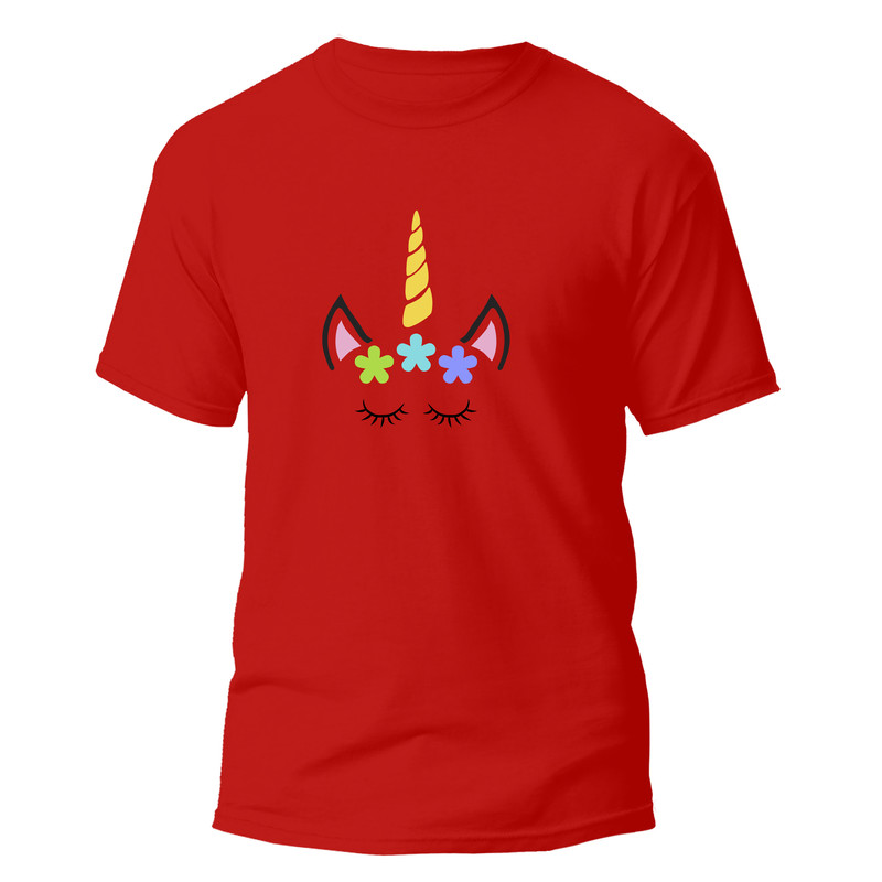 تی شرت آستین کوتاه دخترانه مدل Unicorn کد 002