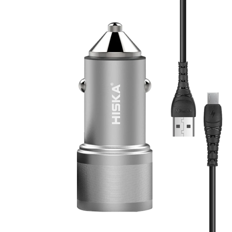 شارژر فندکی هیسکا مدل CC-309Q به همراه کابل تبدیل Microusb