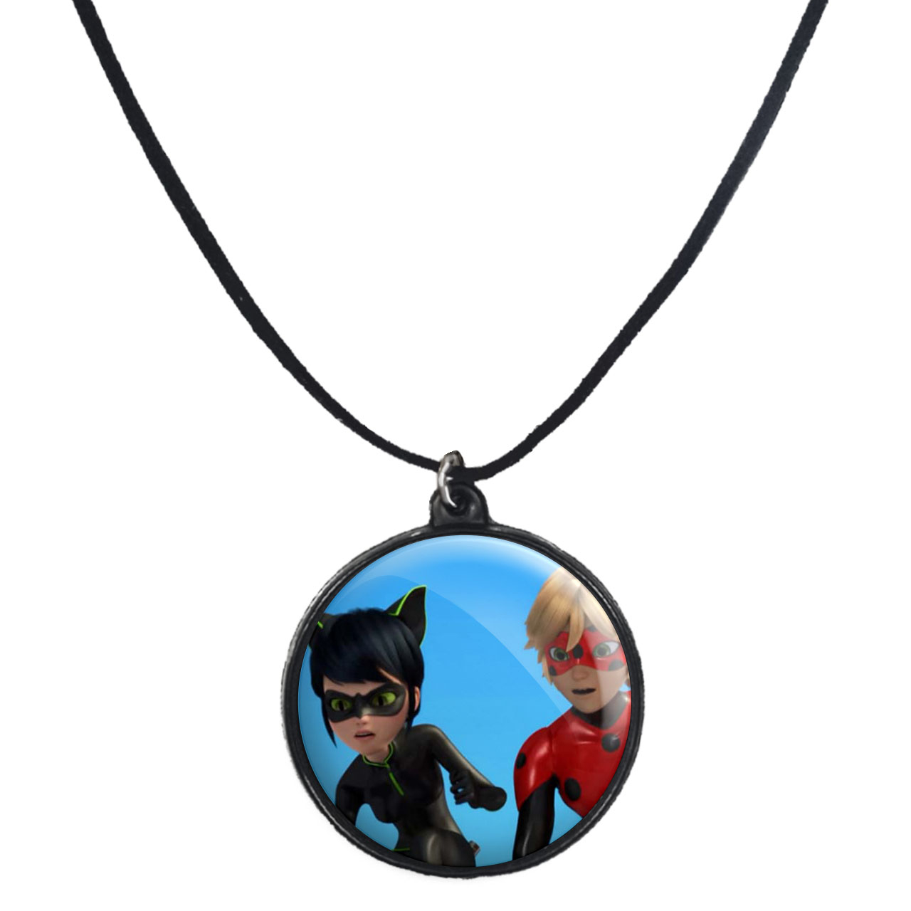 گردنبند پرمانه طرح کفشدوزکی کد pmb.1297 مدل دو طرفه