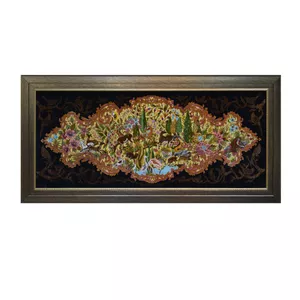 تابلو فرش دستباف مدل باغ بهشت کد 1899