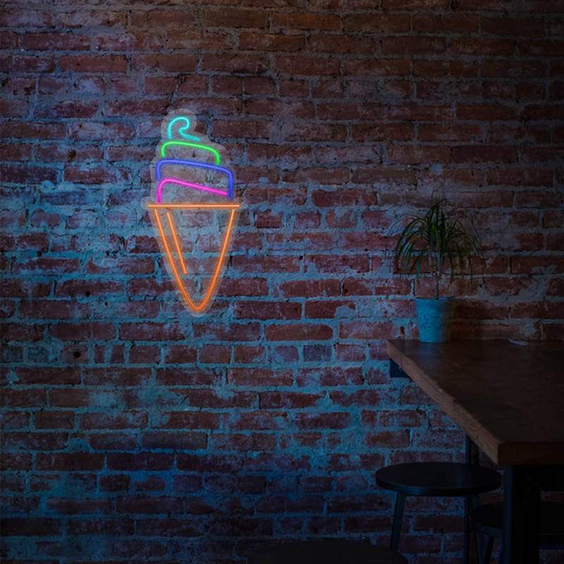 چراغ دیواری نئون دیزاین طرح Ice-Cream-3_MLC