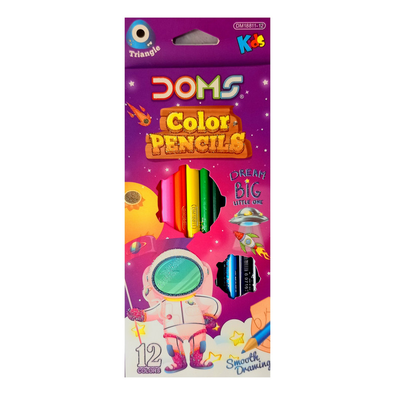 مداد رنگی 12 رنگ دامس مدل فضانورد