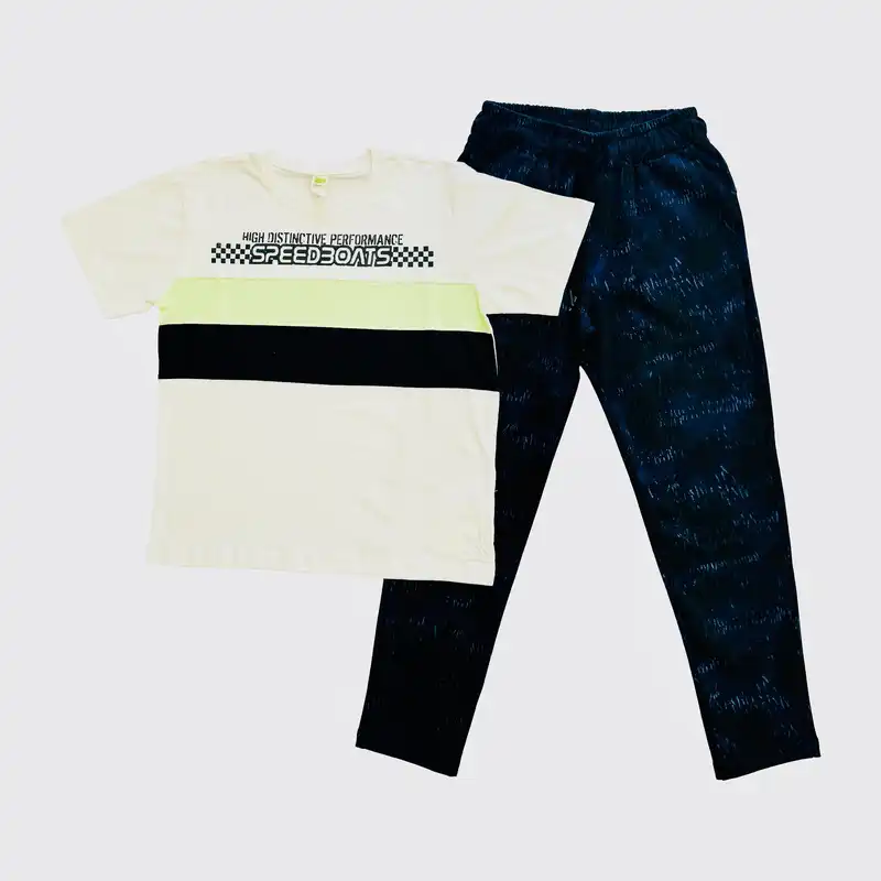 ست تی شرت و شلوار پسرانه مدل 1537