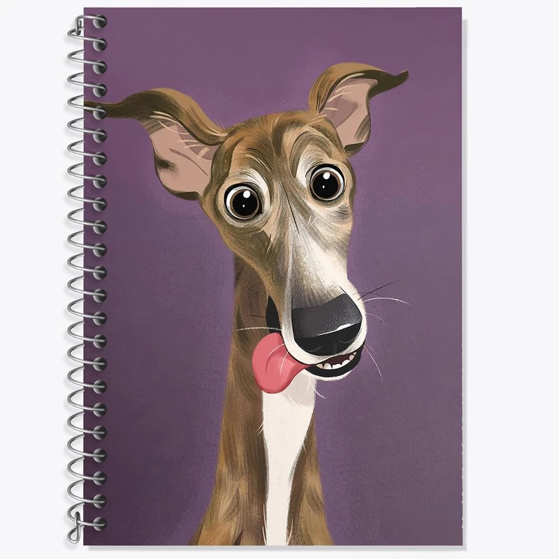 دفتر زبان 50 برگ خندالو مدل سه خط طرح سگ کد 28253