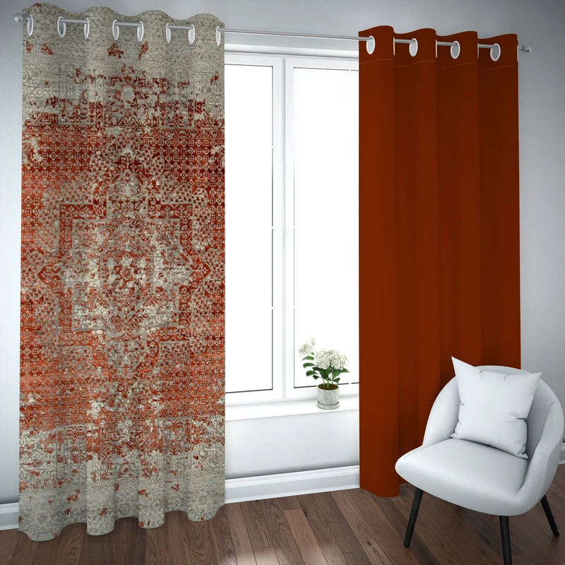 پرده مدل چاپی هازان سایز 300×150 سانتی متر 