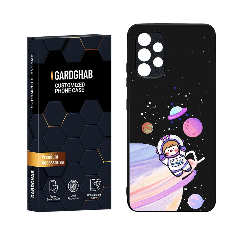 کاور گارد قاب مدل دورژله ای پشت گلس فانتزی مناسب برای گوشی موبایل سامسونگ Galaxy A32 4G