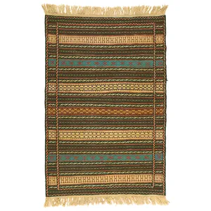 گلیم دستبافت یک و نیم متری مدل کلات کد 141053